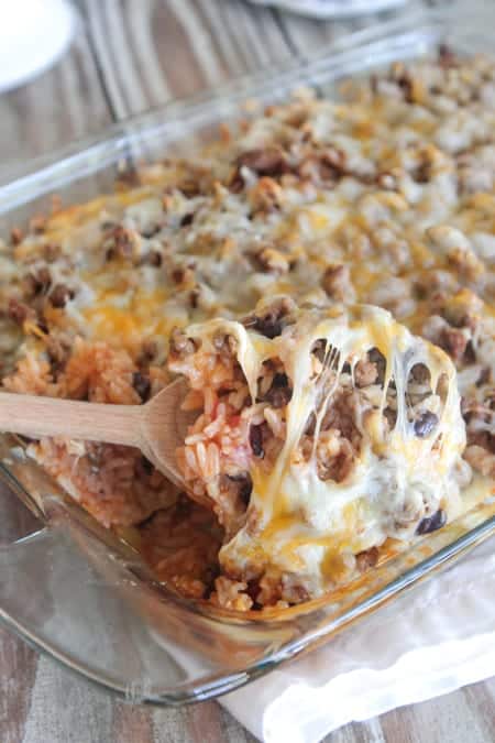 Cheesy Beef Enchilada Casserole Picky Palate Easy Dinner Recipes