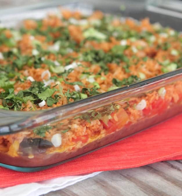 Fiesta 7 Layer Rice Bake Mexican Rice Casserole Recipe