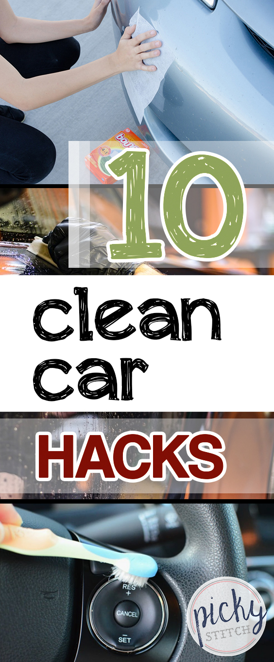 10 Clean Car Hacks • Picky Stitch
