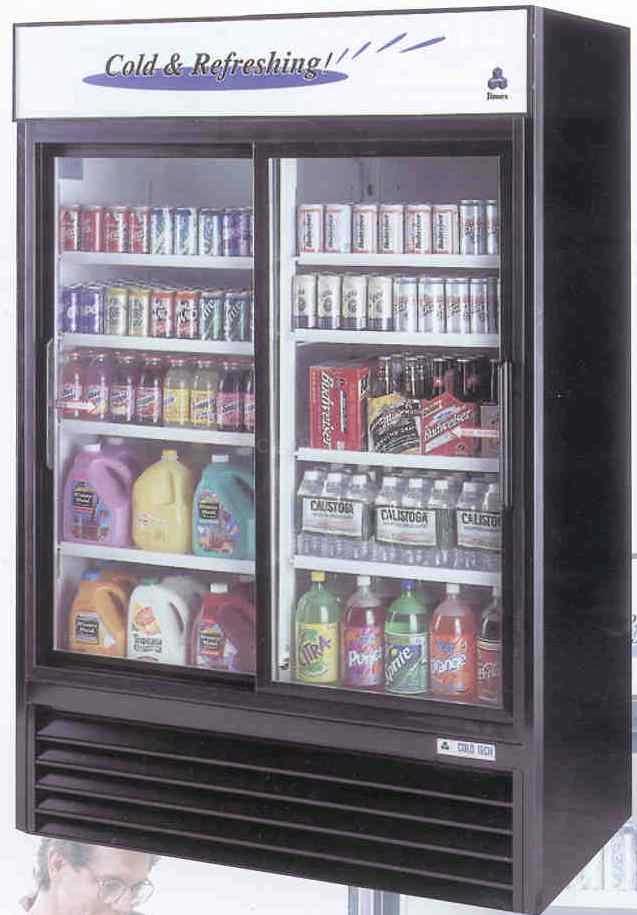 Coldtech Commercial Refrigerator 47 Cu.Ft Merchandiser 2 Glass Doors