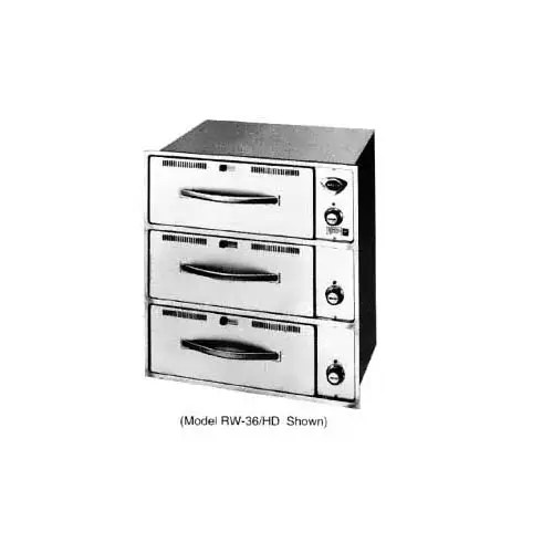 Wells RW36HD 3 Drawer Heavy Duty Builtin Warming Unit