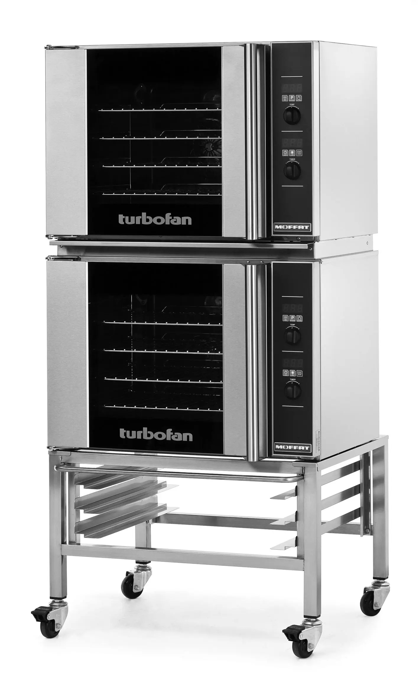 Moffat E31D4/2C Electric Double Convection Oven Half Size 4 Pan Mobile