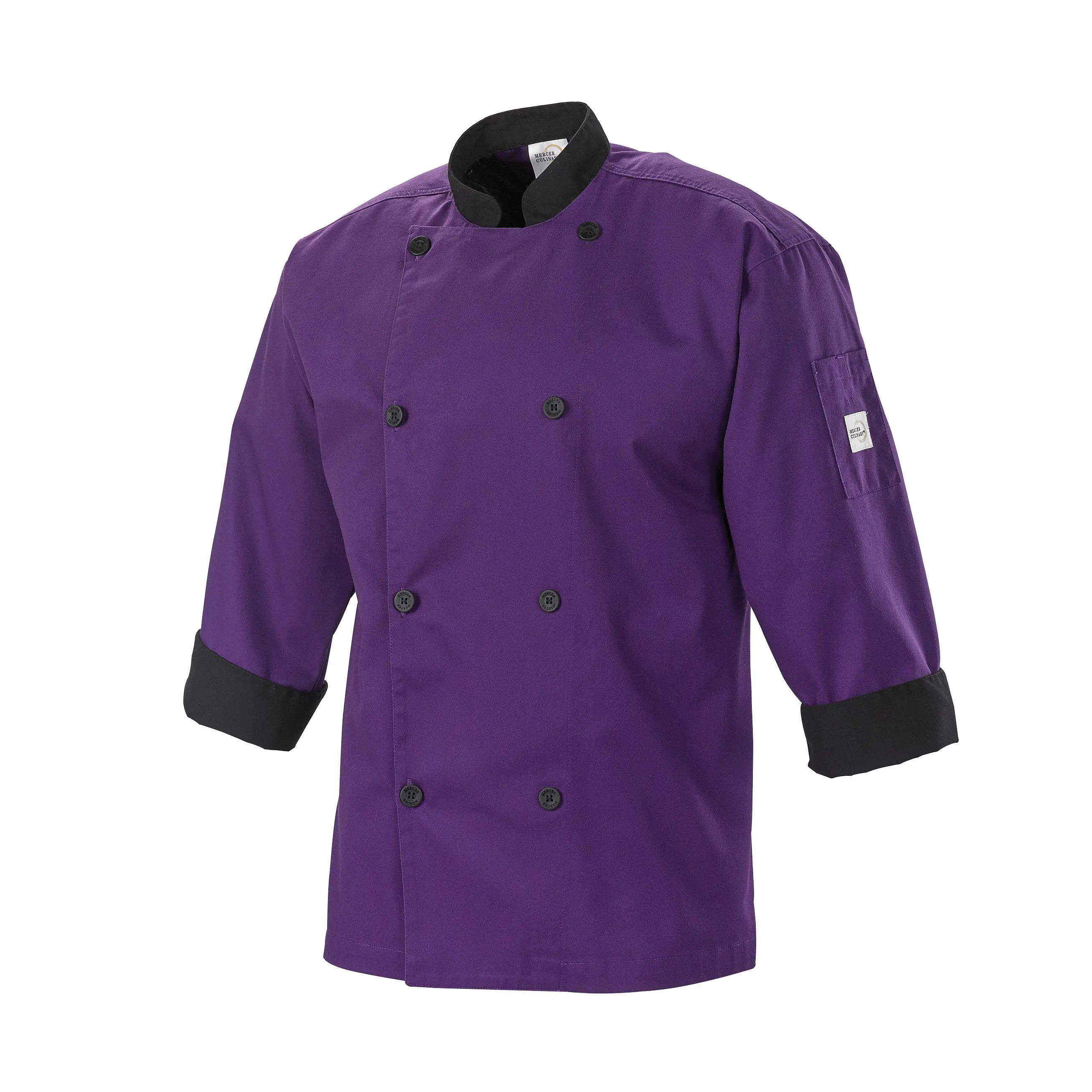 Mercer Culinary M60018PUB1X Millenia Air Series Purple 3/4 Sleeve Chef