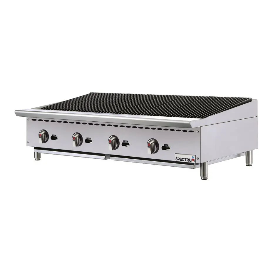 Winco NGCB48R Spectrum™ Countertop Natural Gas 48" Charbroiler 140K BTU