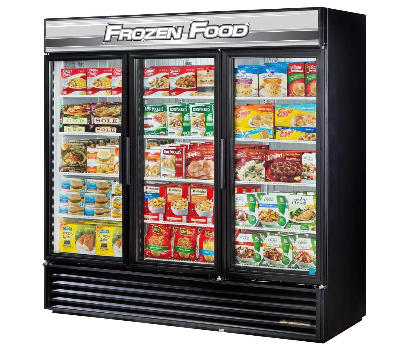 True GDM72FHCTSL01 72 Cu.Ft Three Section Glass Door Commercial Freezer