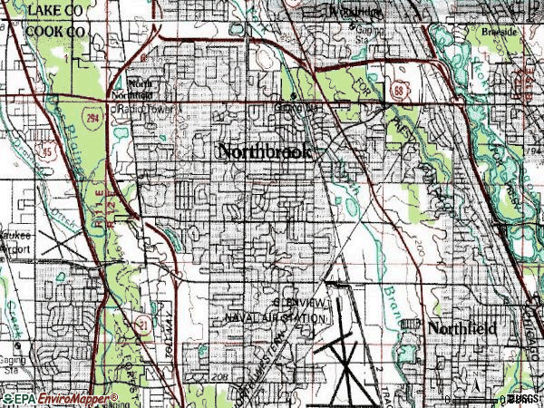 Northbrook Zip Code Map Time Zones Map