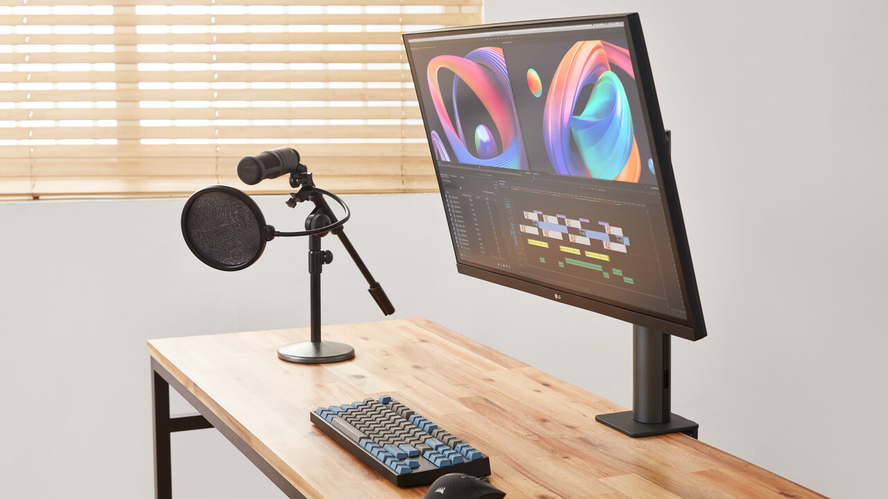 LG 27QN880 und 32UN880 ErgoMonitore mit Tischhalterung, IPS und USBC