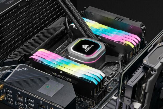 Vengeance RGB Pro SL Corsair reduziert bunt leuchtenden RAM in der