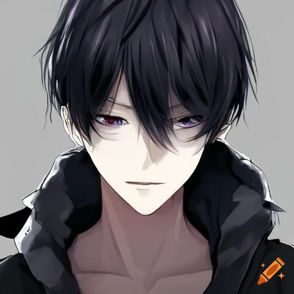 Black haired anime boy