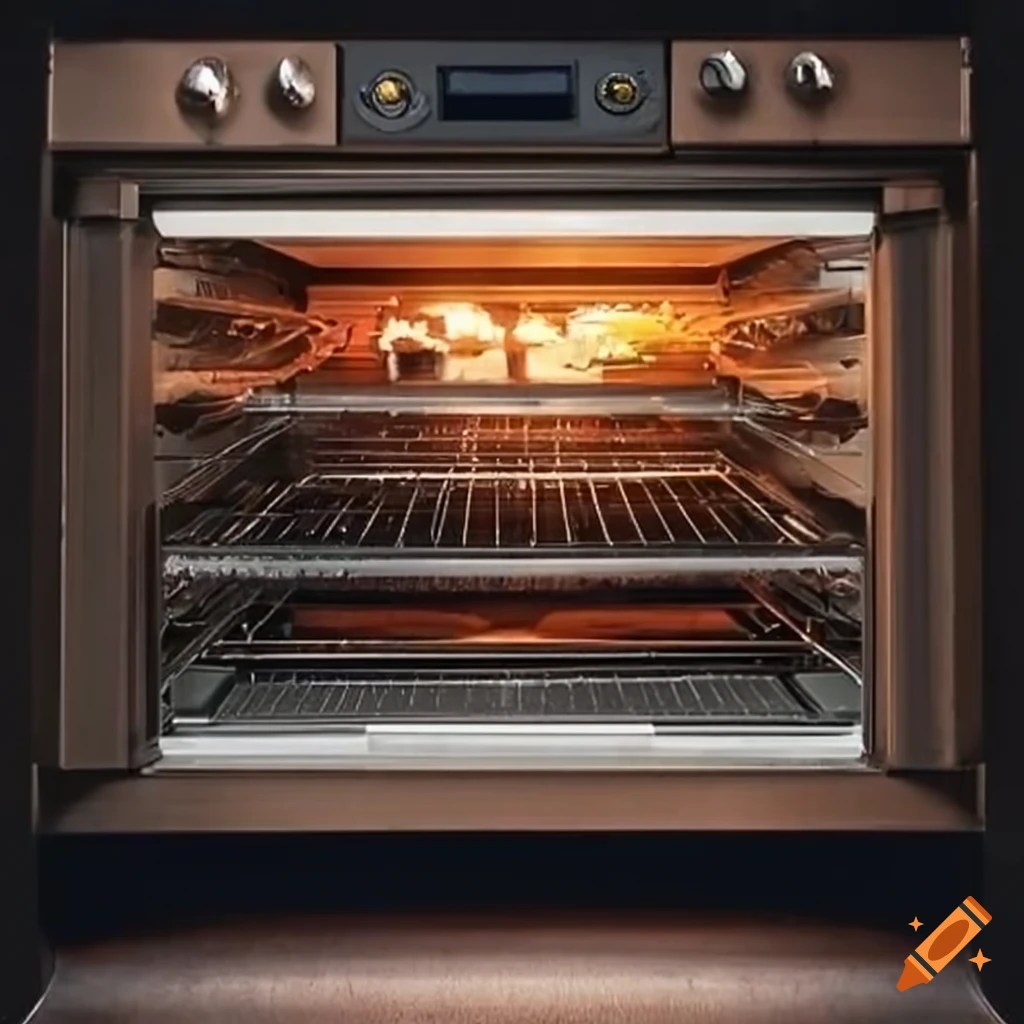 Oven door open on Craiyon