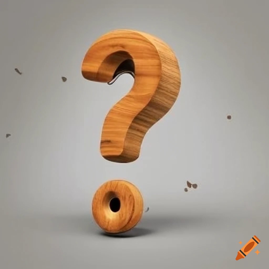 Riddle wooden question mark