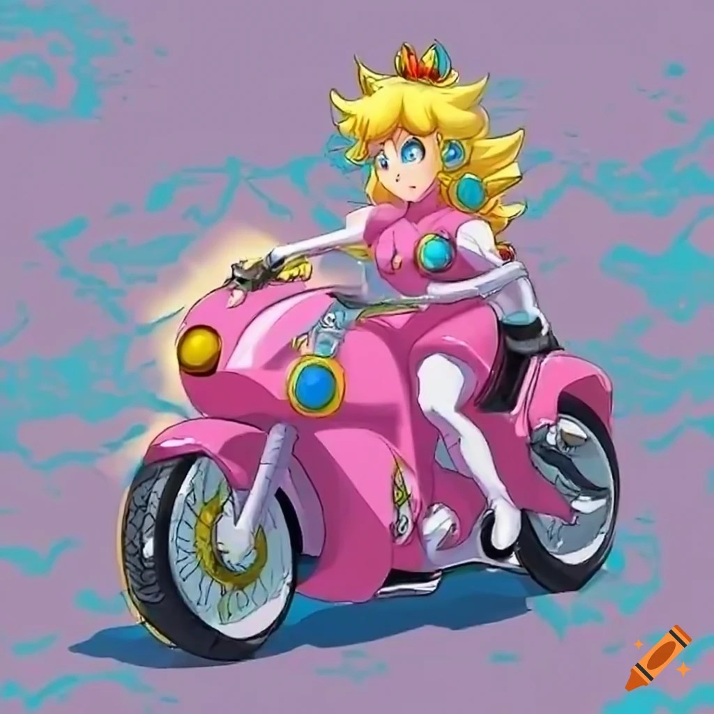 Princess Peach Mario Kart Motorcycle