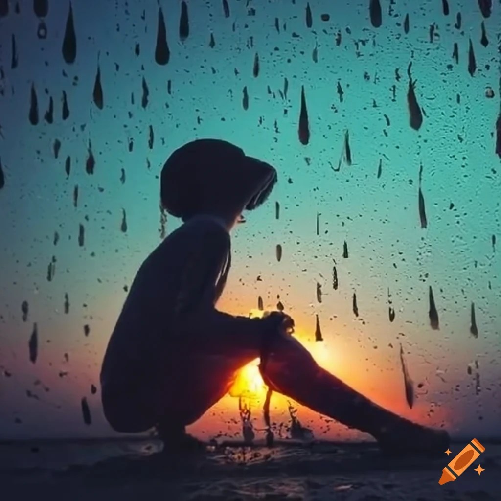 Raining on one person while the rest of the sky is clear and sunny on