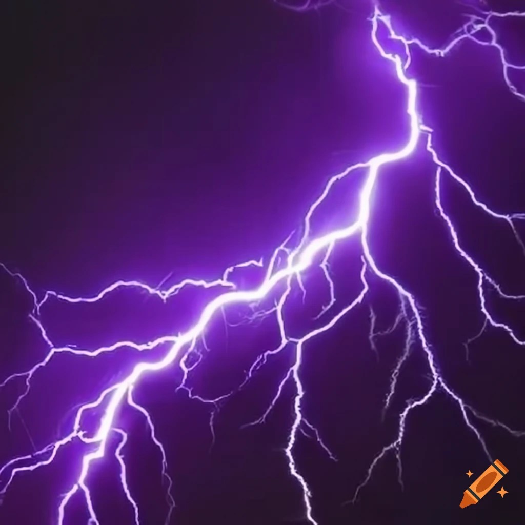 "m" shaped purple lightning on Craiyon