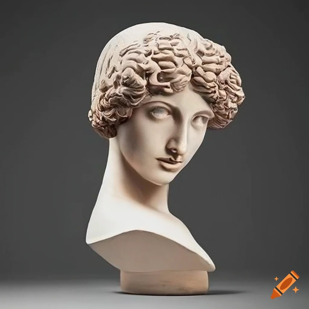 Greek historic sculpture auburn hair woman on Craiyon