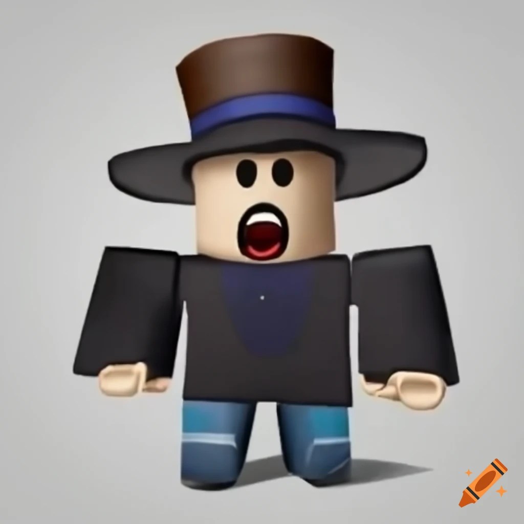 Surprised roblox character on Craiyon