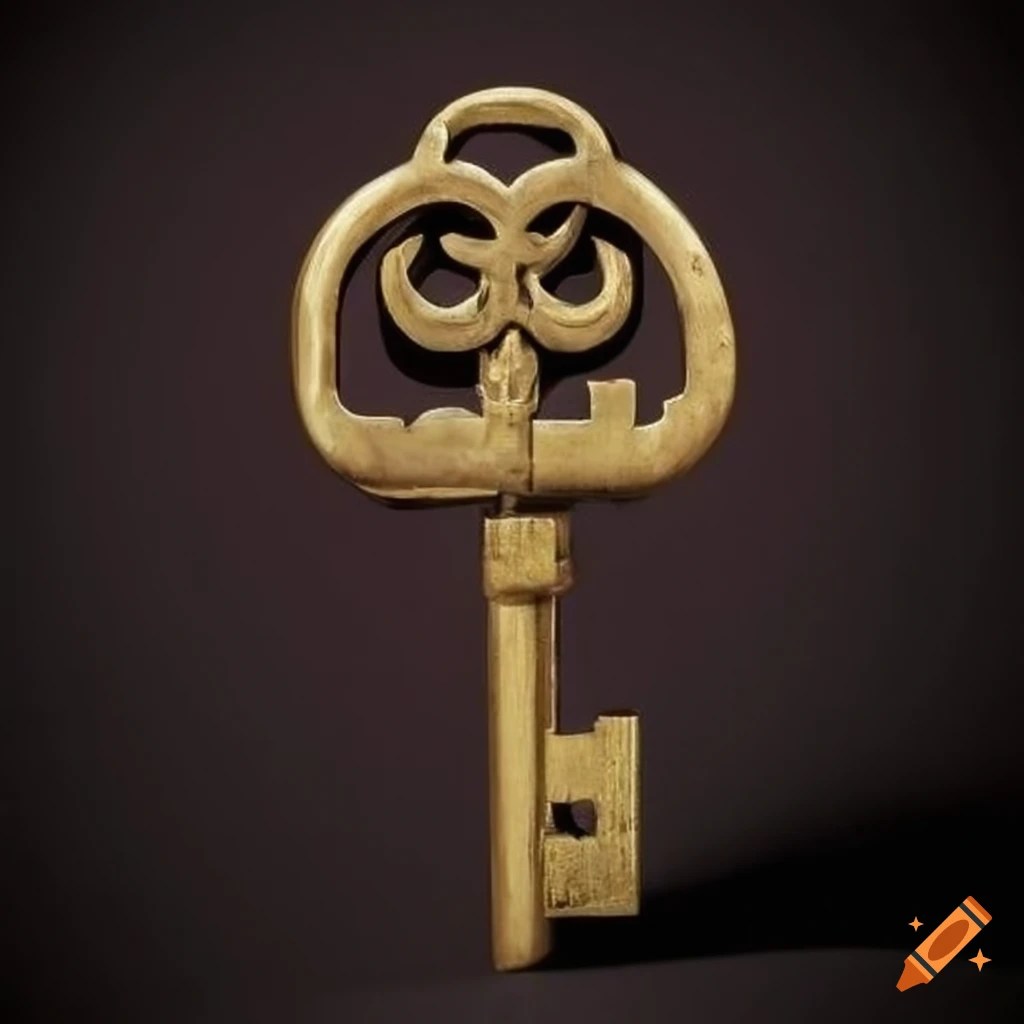 A large treasure chest key