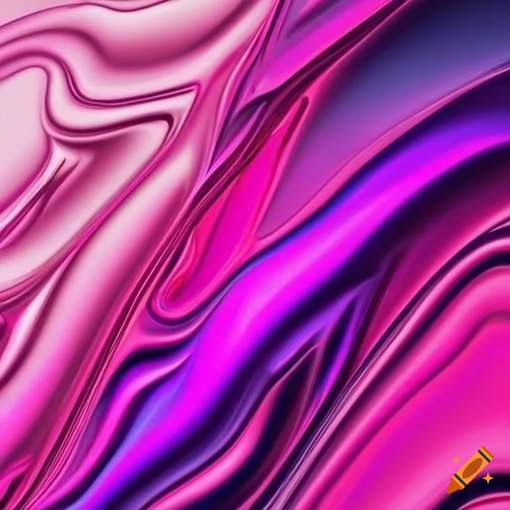 Pink liquid chrome background on Craiyon