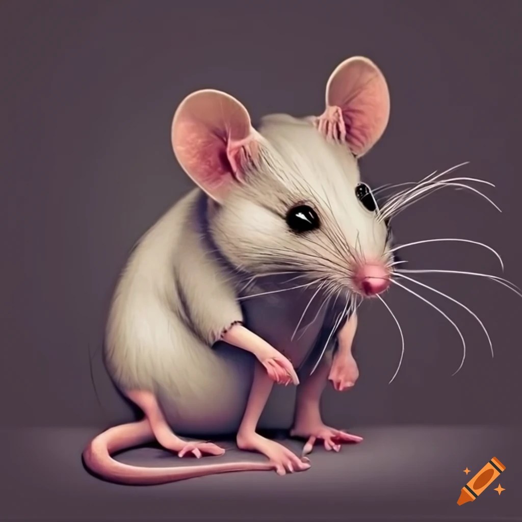 A fancy mouse wearing a shirt