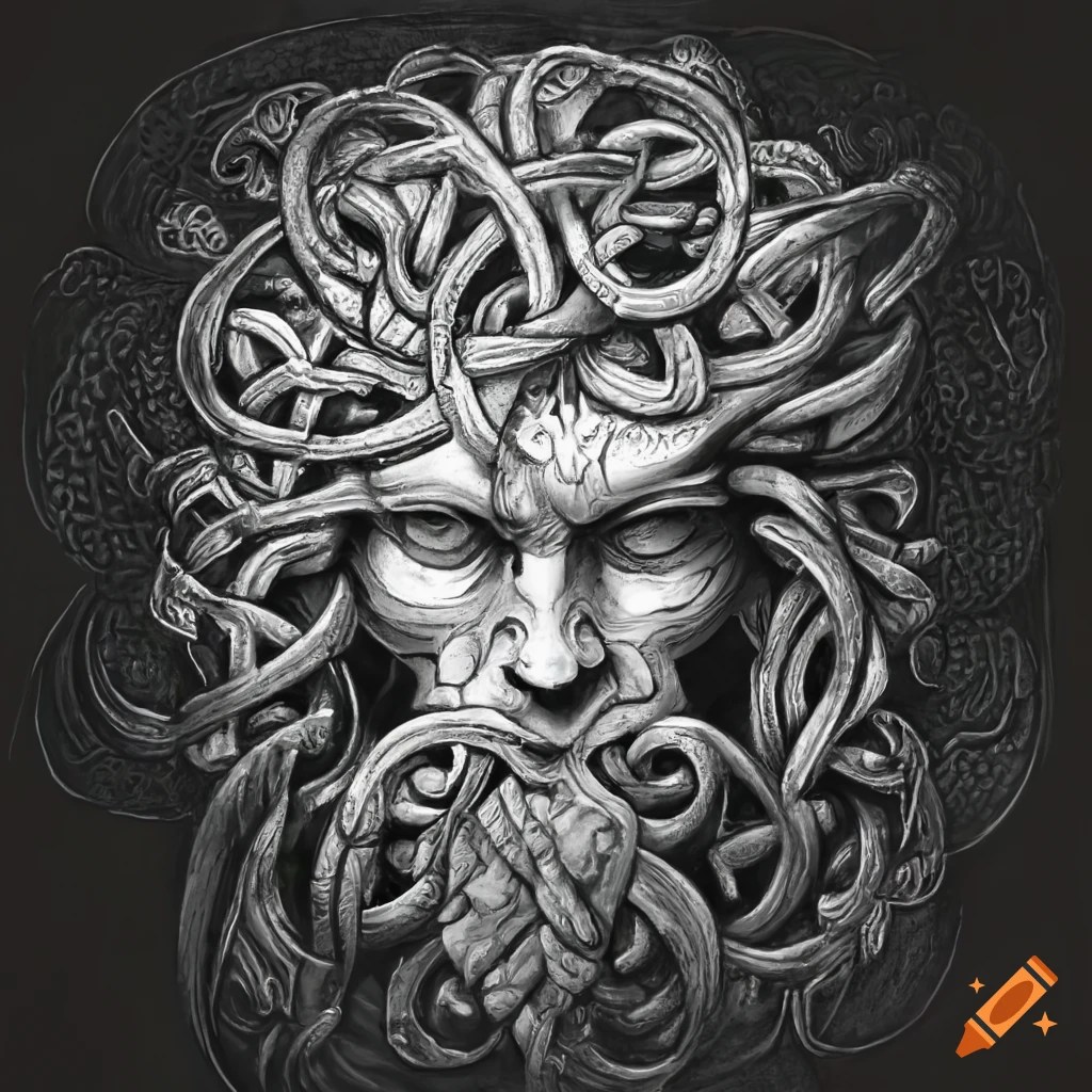 Celtic green man on Craiyon