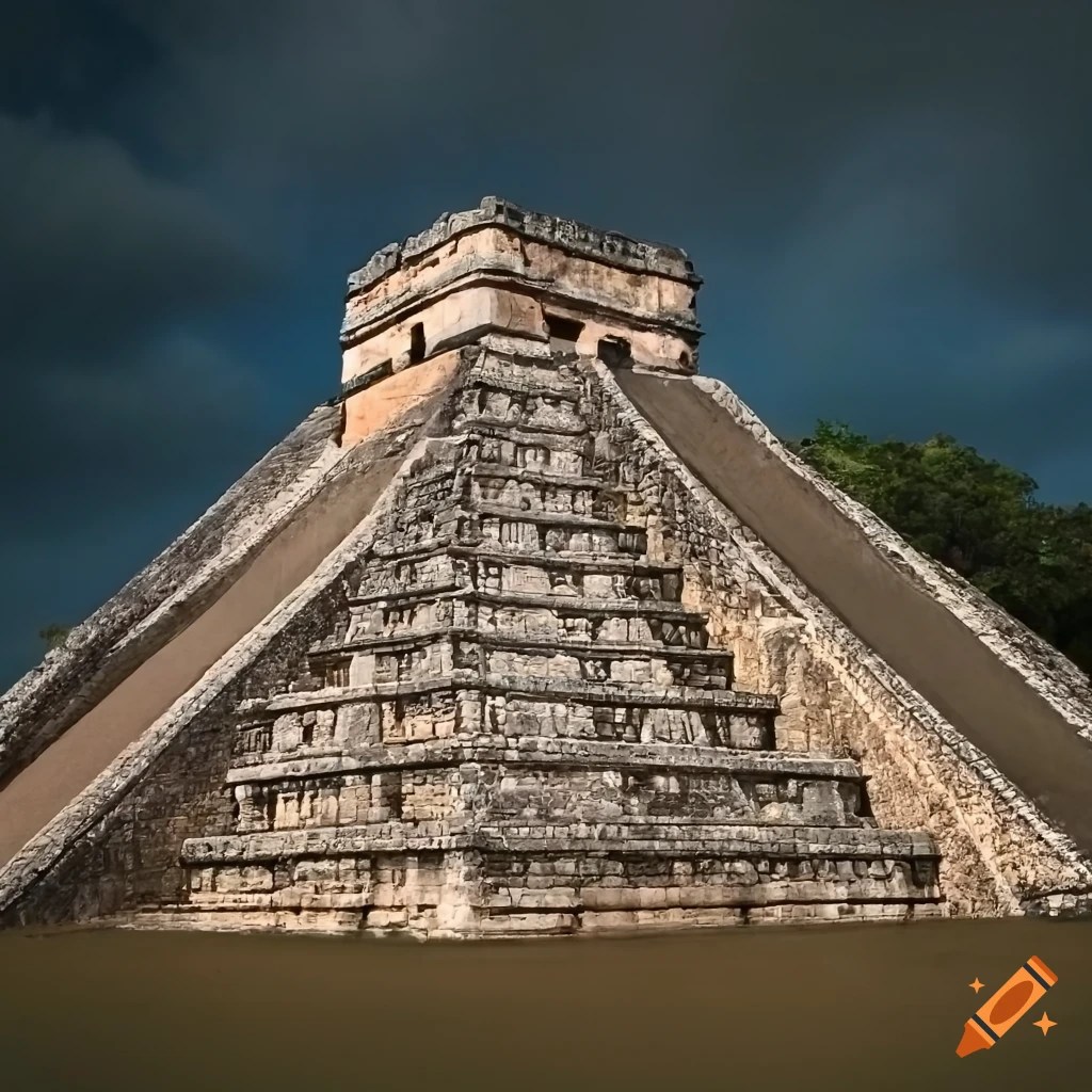 Mayan temples and pyramids