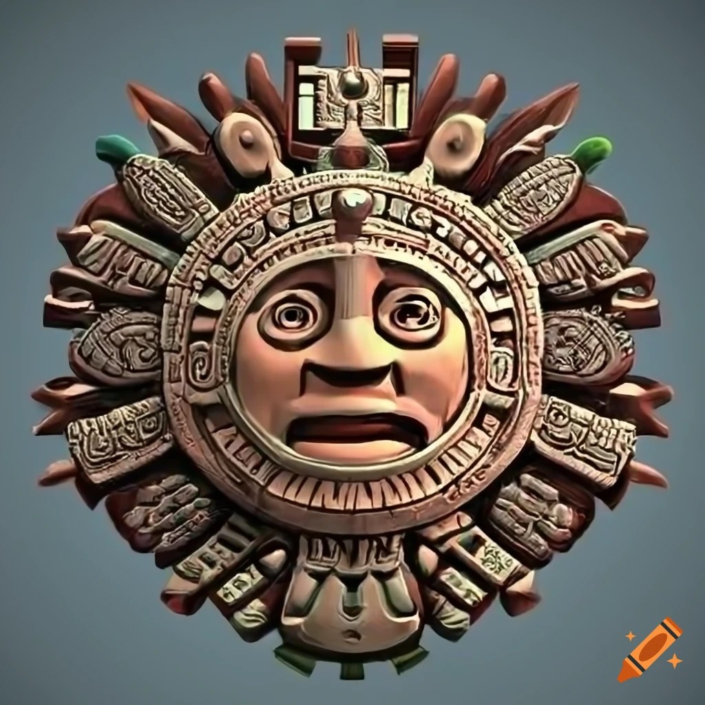 Escudo azteca poligonal 3d on Craiyon