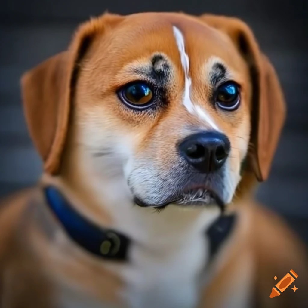 A asian cute dog with big eyes