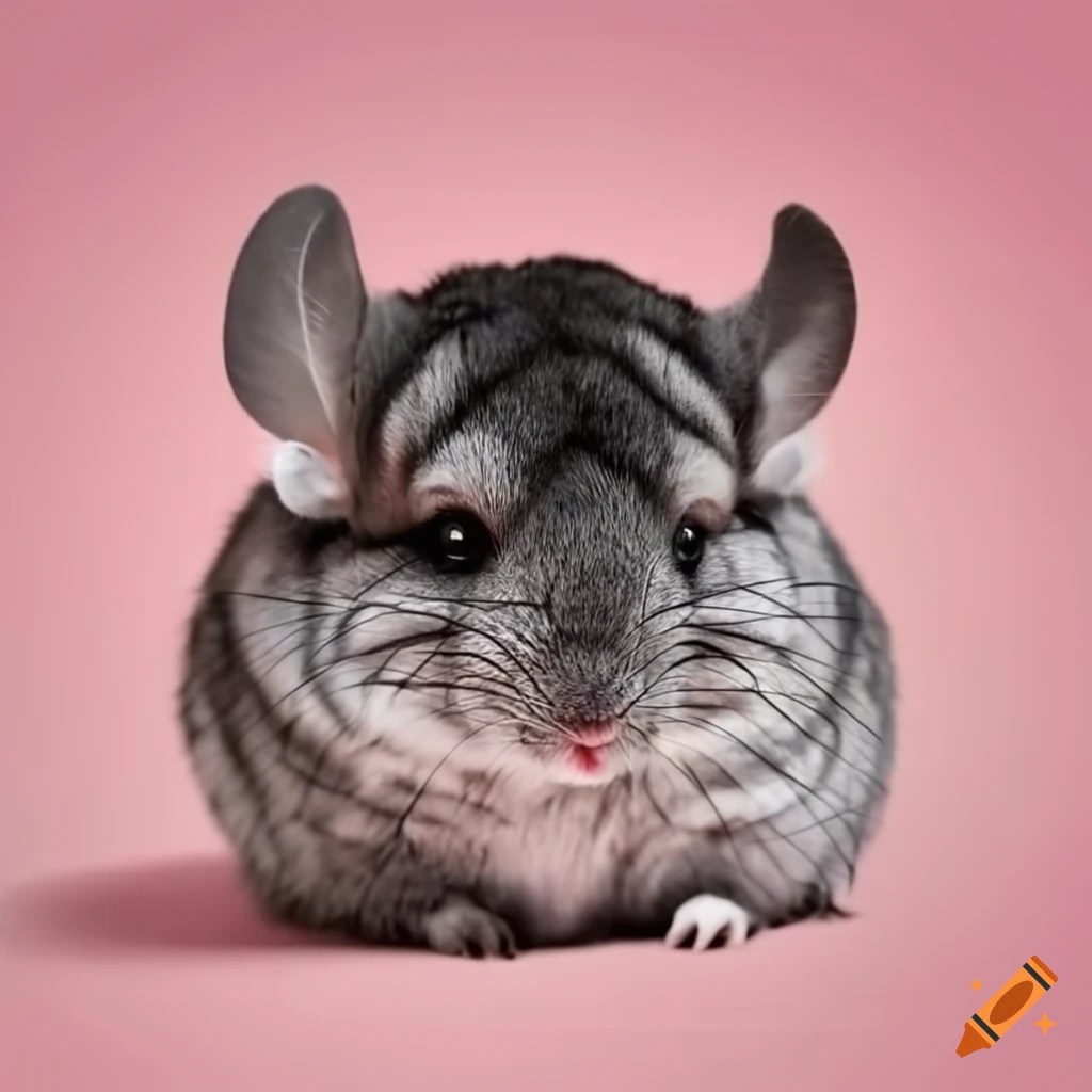 Adorable chinchilla happy on Craiyon