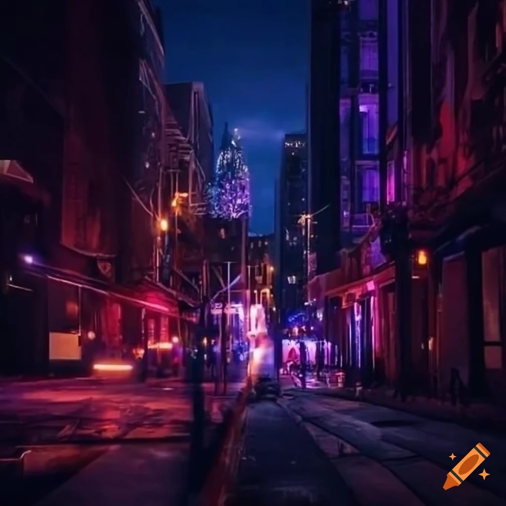 Urbanite night life on Craiyon