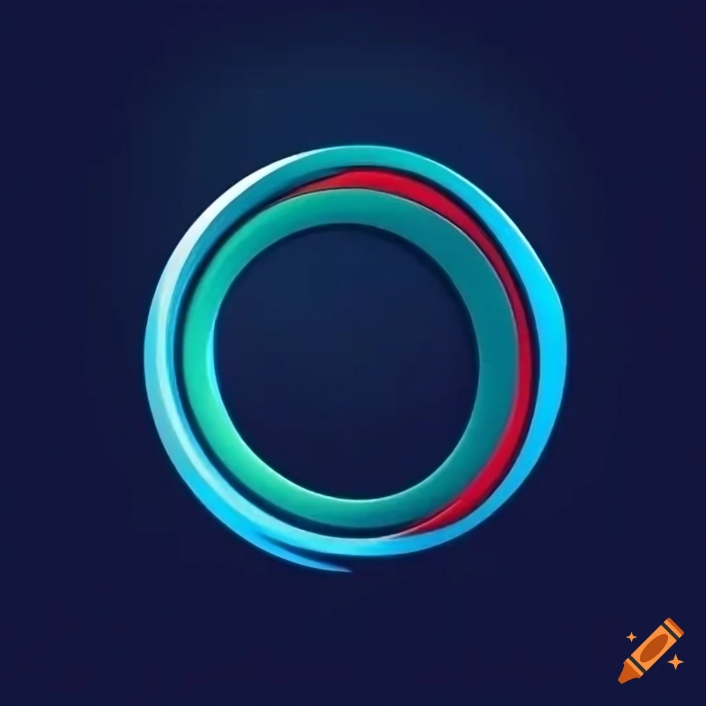 Brand logo with a stylish 'v' inside a circle on Craiyon