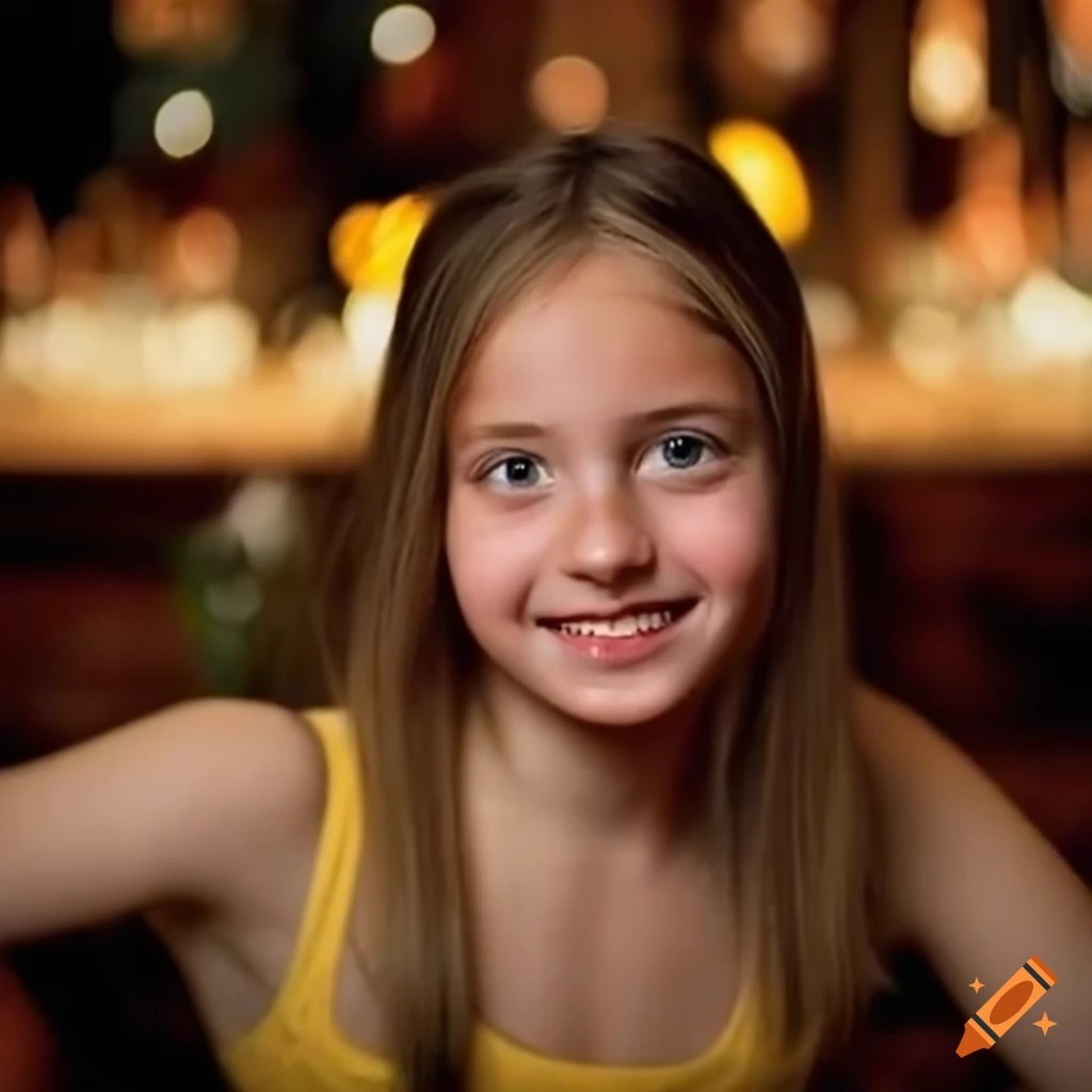 Beautiful girl age 18 having dinner on Craiyon