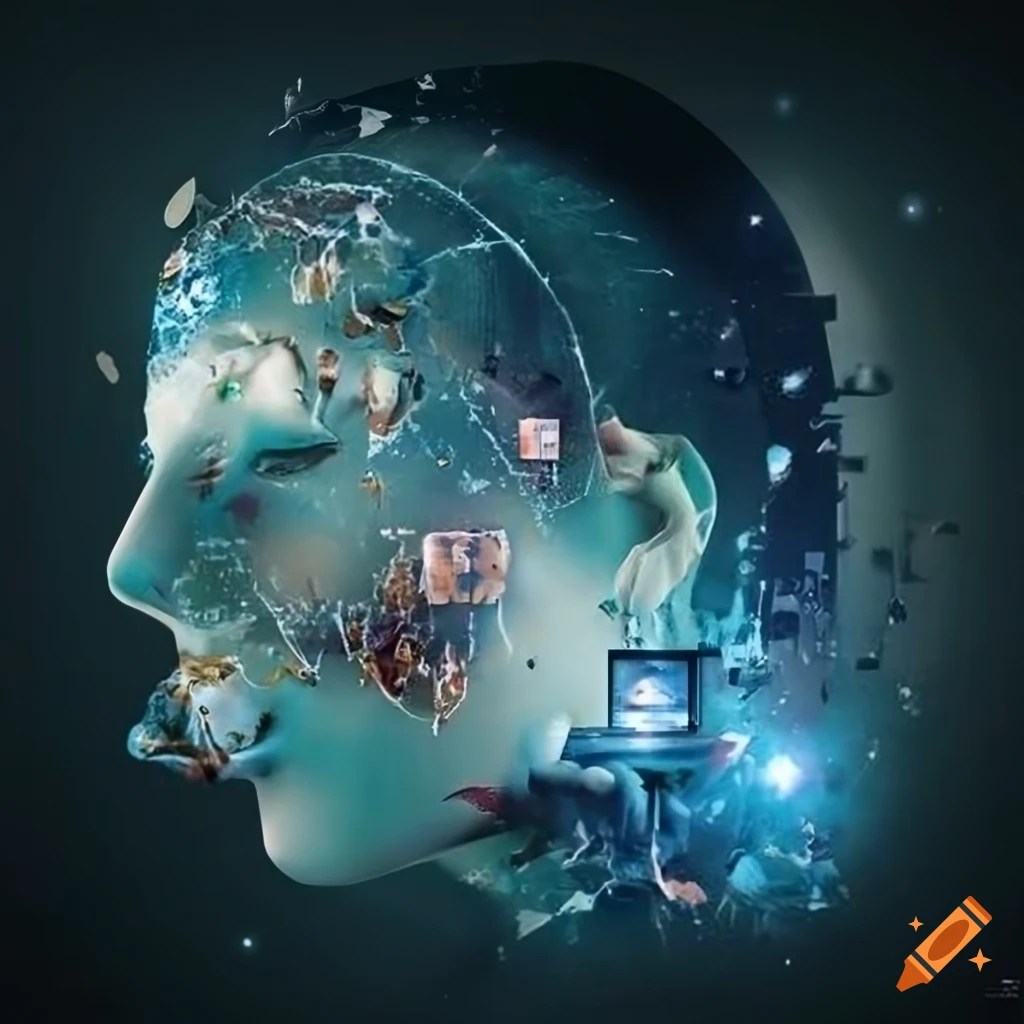 "linkedin connections a contemporary digital collage" a dynamic and