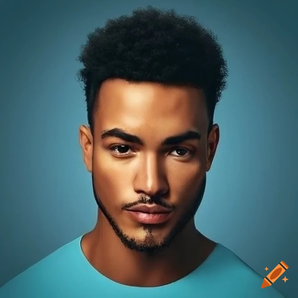 Handsome biracial man