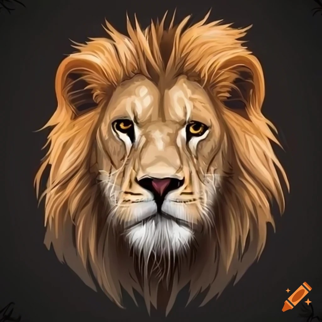 Draw a happy face of a lion on Craiyon