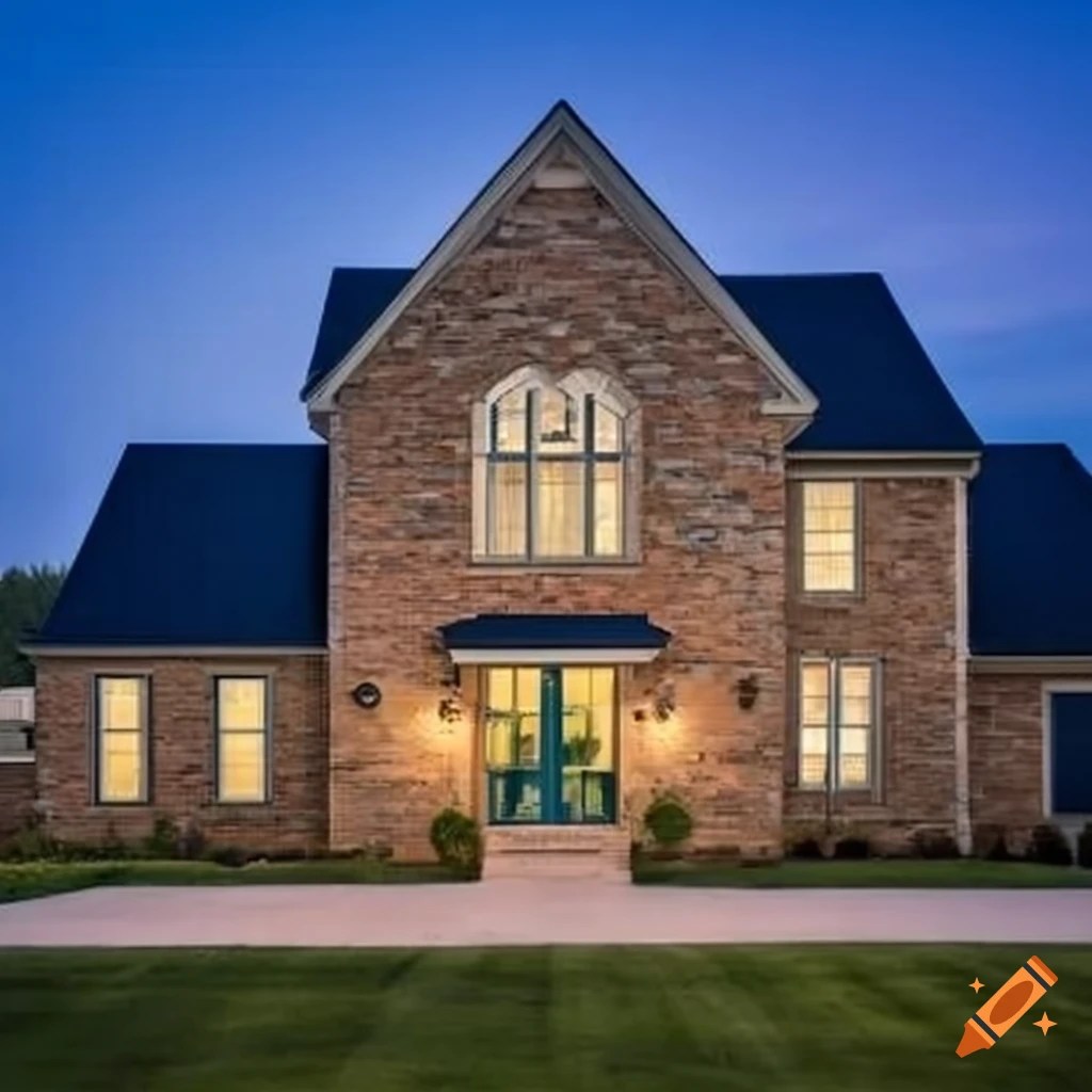 Modern upper middle class suburban house in indiana