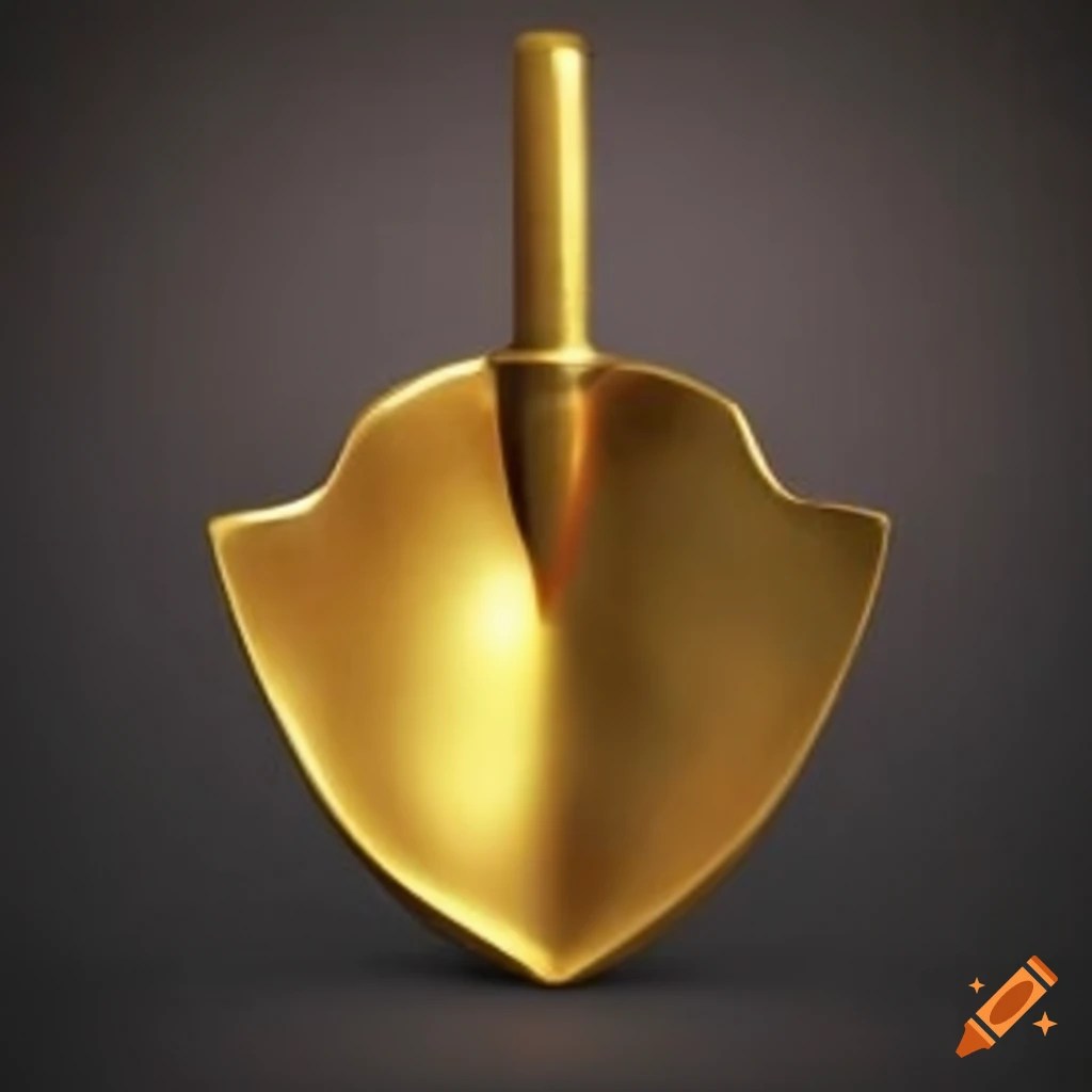 A fancy golden shovel on Craiyon