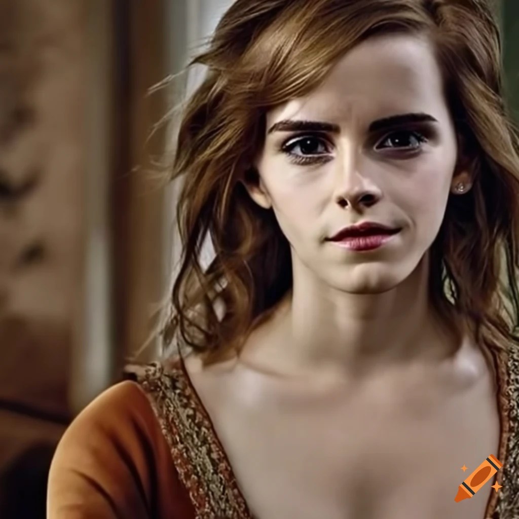 Digital art of emma watson as a half woman half rabbit