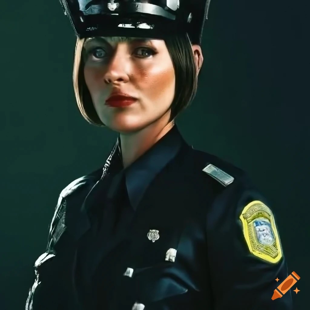 Saluting police cadet on Craiyon