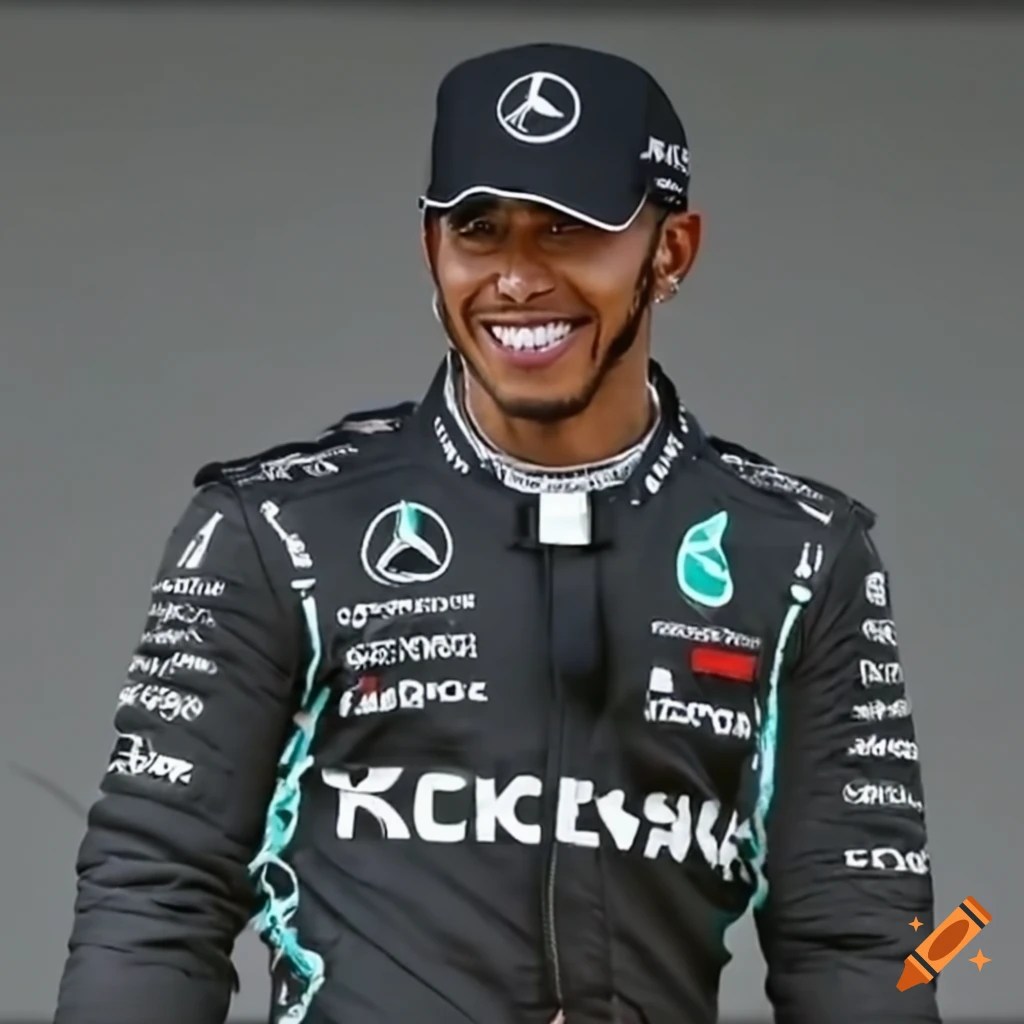 Smiling lewis hamilton on a website