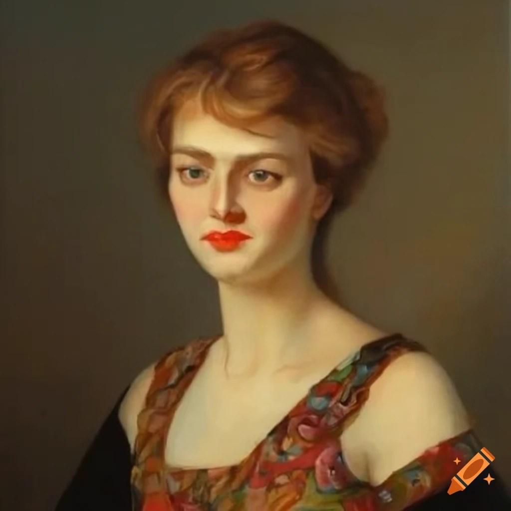 Portrait in the style of a painter on Craiyon