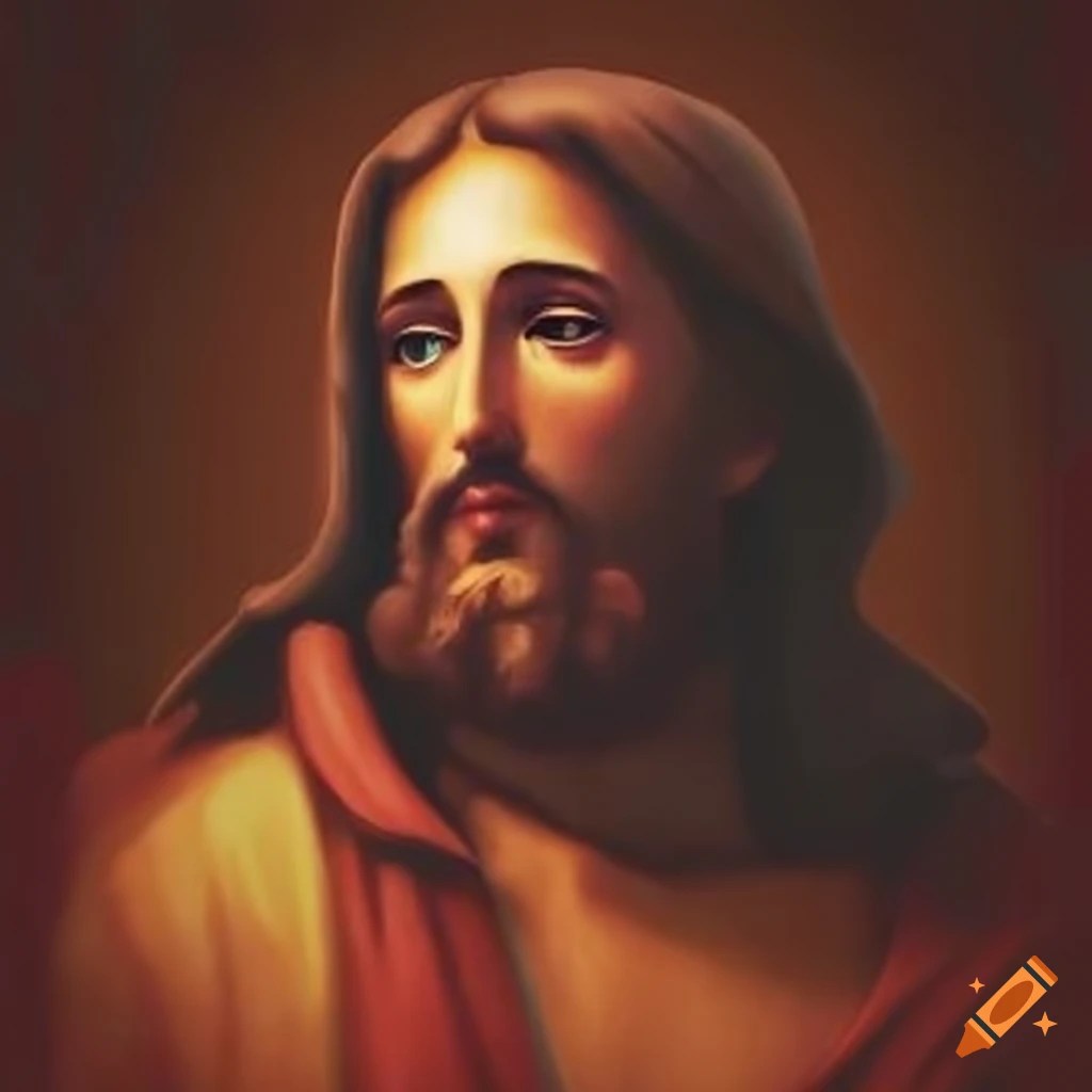 Warm tone portrait of jesus