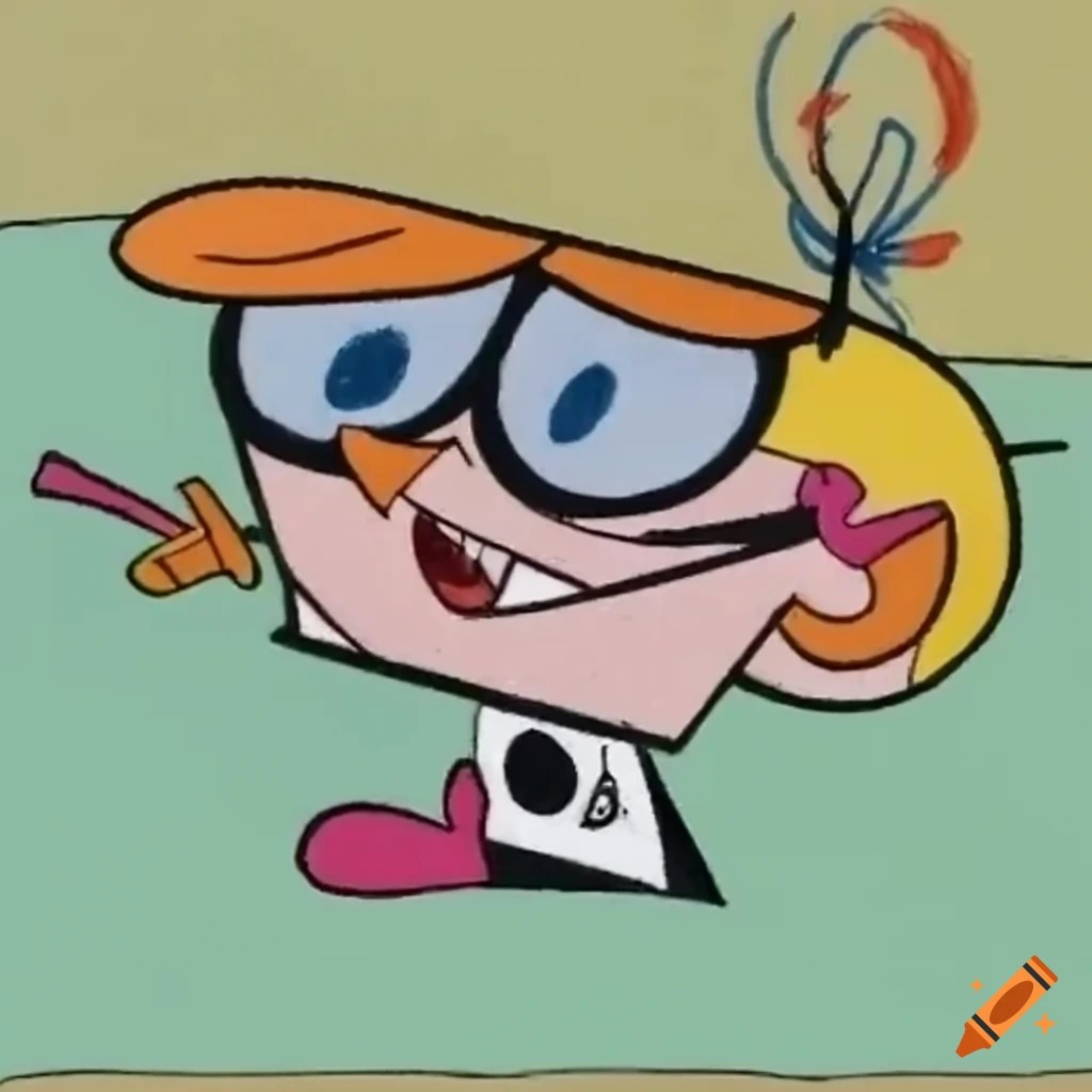 Children drawing of dexter's laboratory on Craiyon