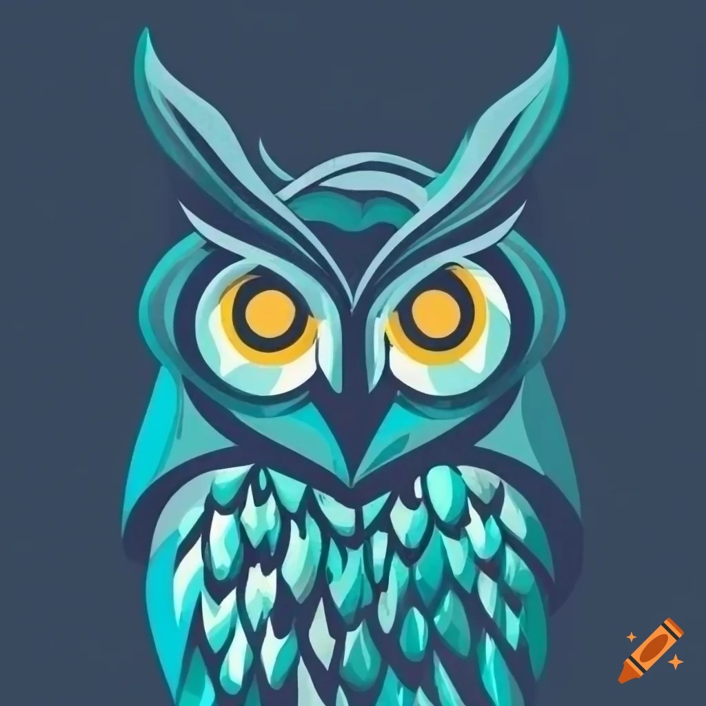 Vector owl logo design on Craiyon