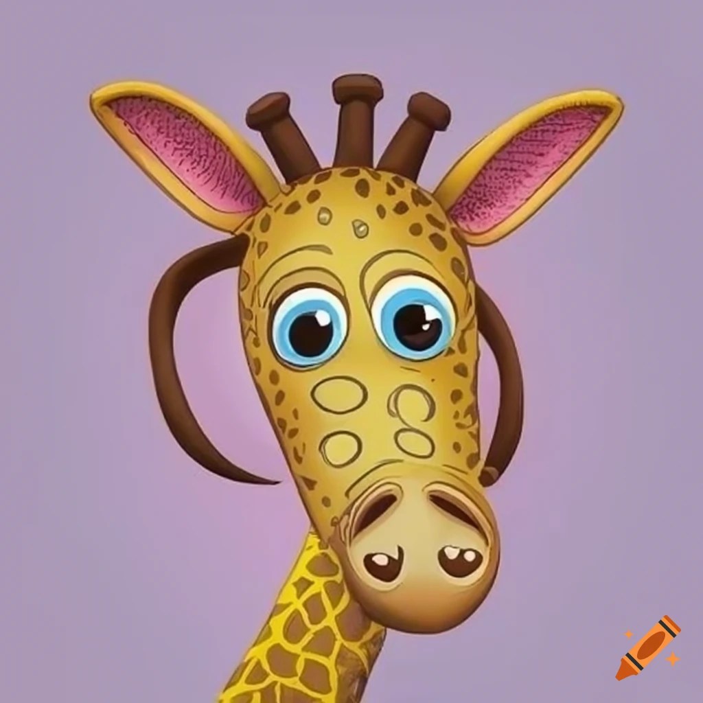 Giraffe coloring page for kids on Craiyon