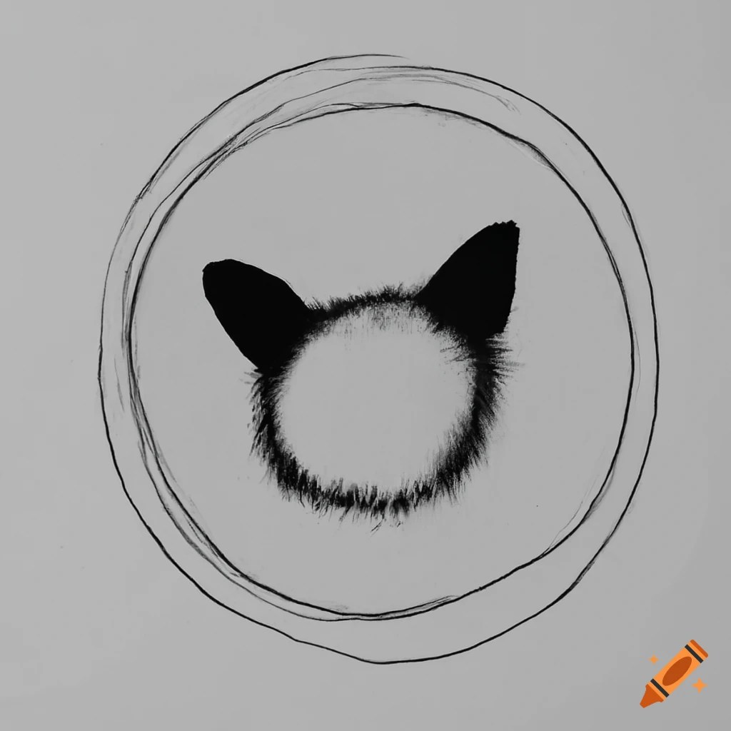 Artwork of cat ears drawn in black ink