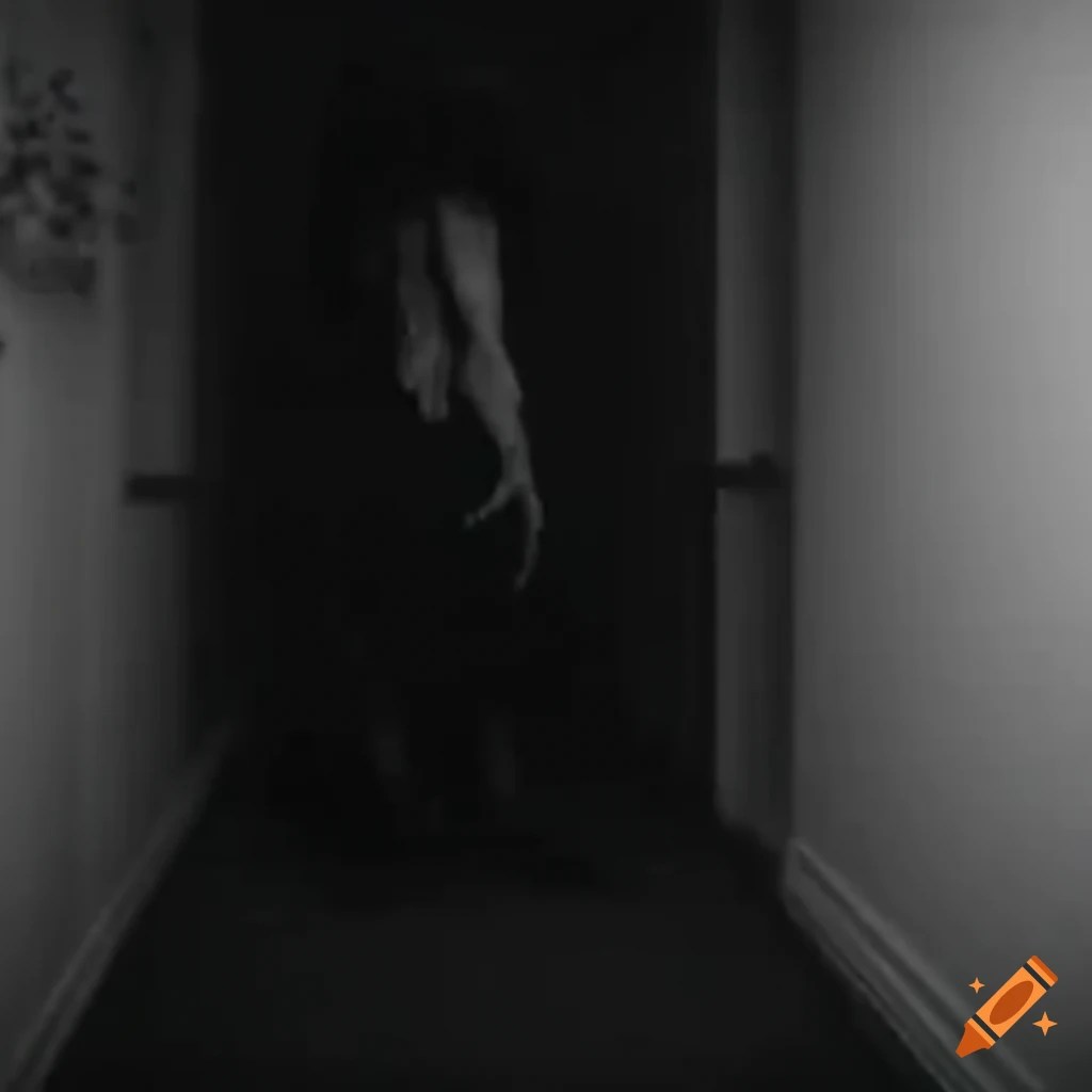 Creepy monster captured on surveillance camera on Craiyon