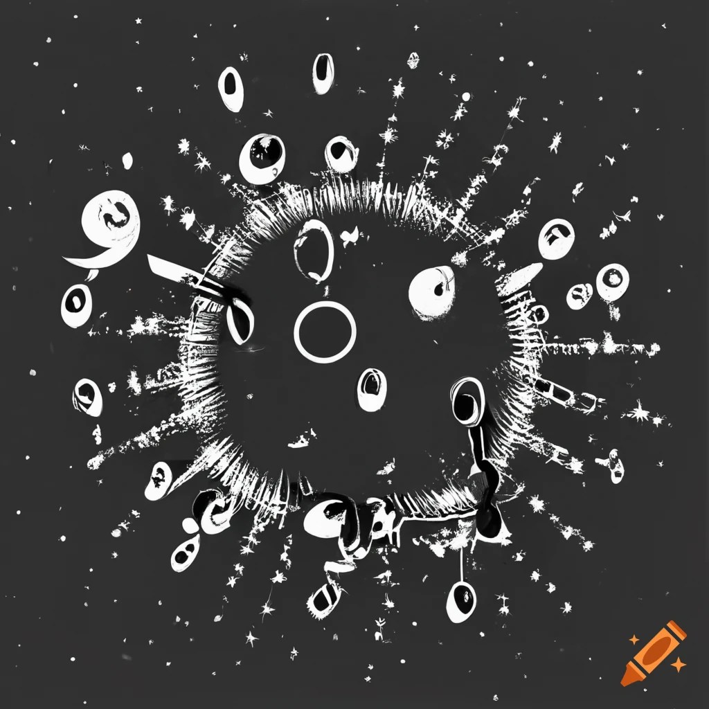 Friends listening to music under the stars on Craiyon