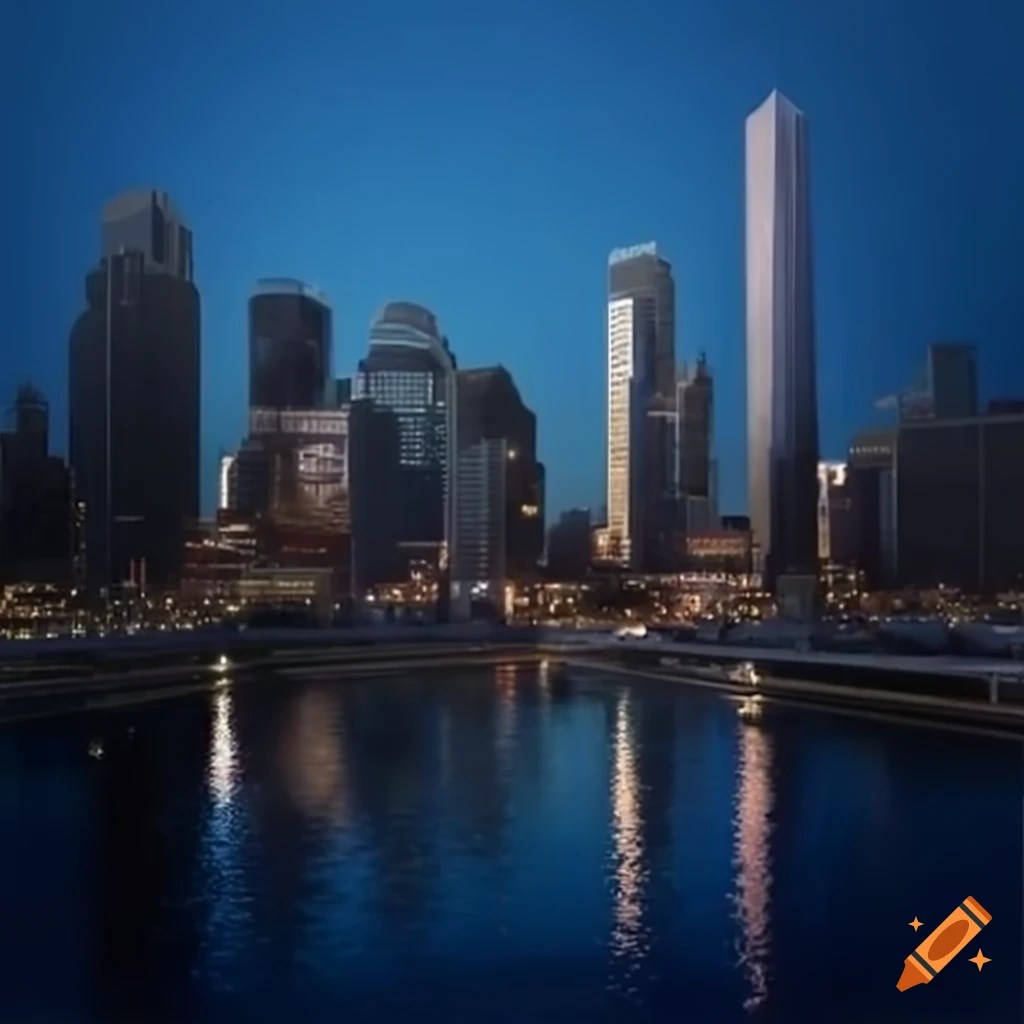 City center at rush hour on Craiyon