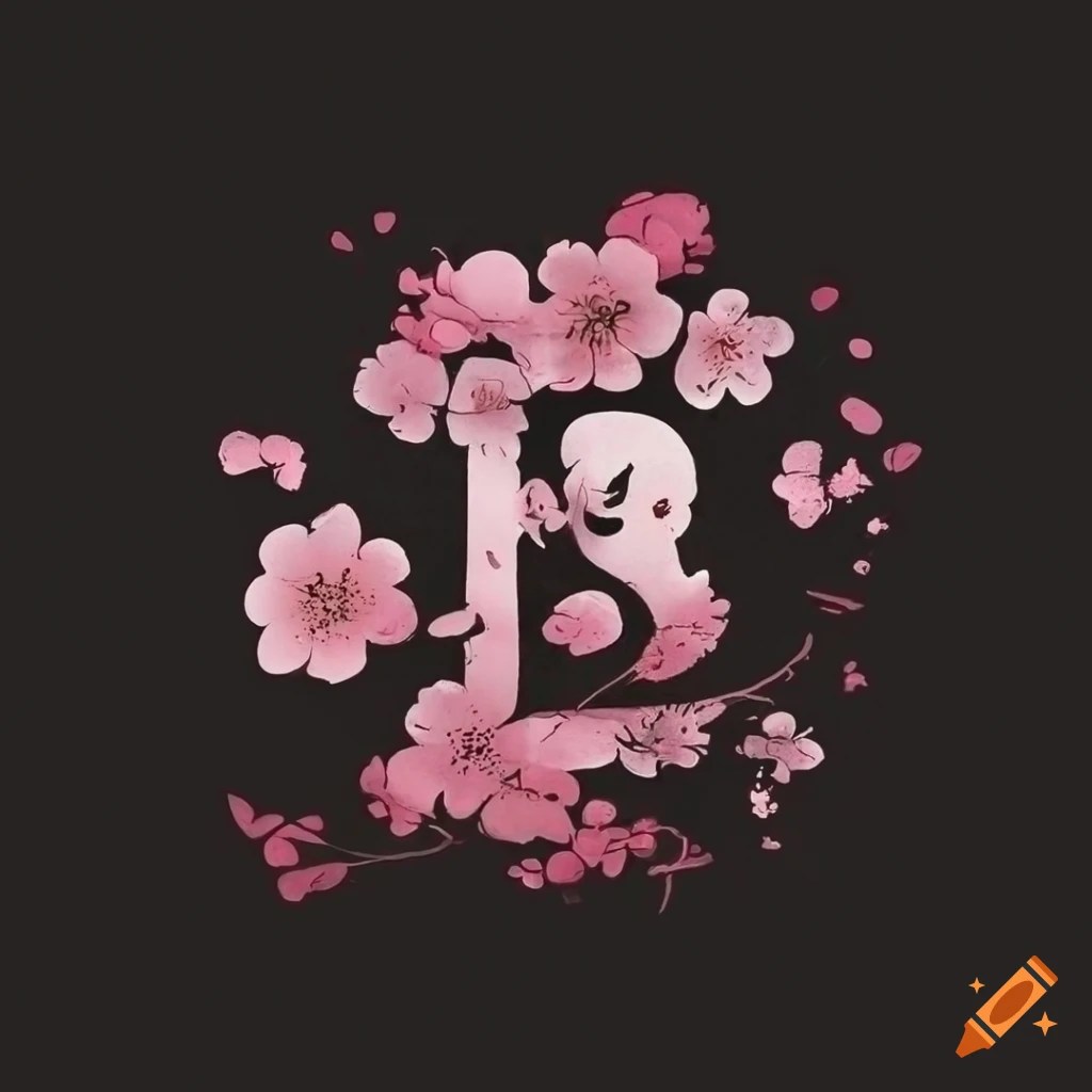 Elegant logo of blissful sakura brand with cherry blossoms on Craiyon