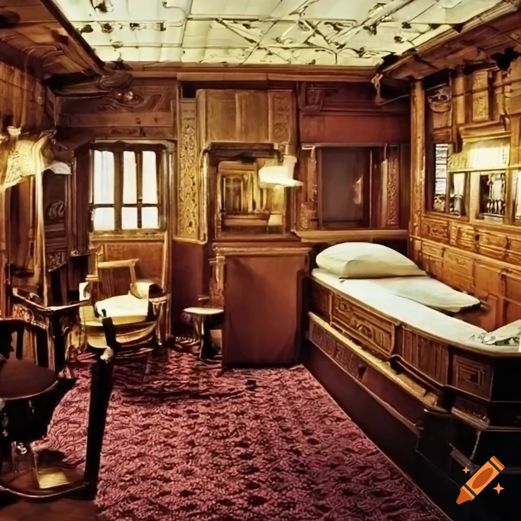 Cabin of the 3rd class on the titanic on Craiyon